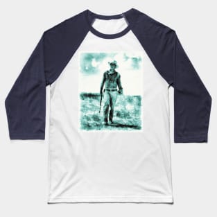 John Wayne Watercolor Painting Baseball T-Shirt